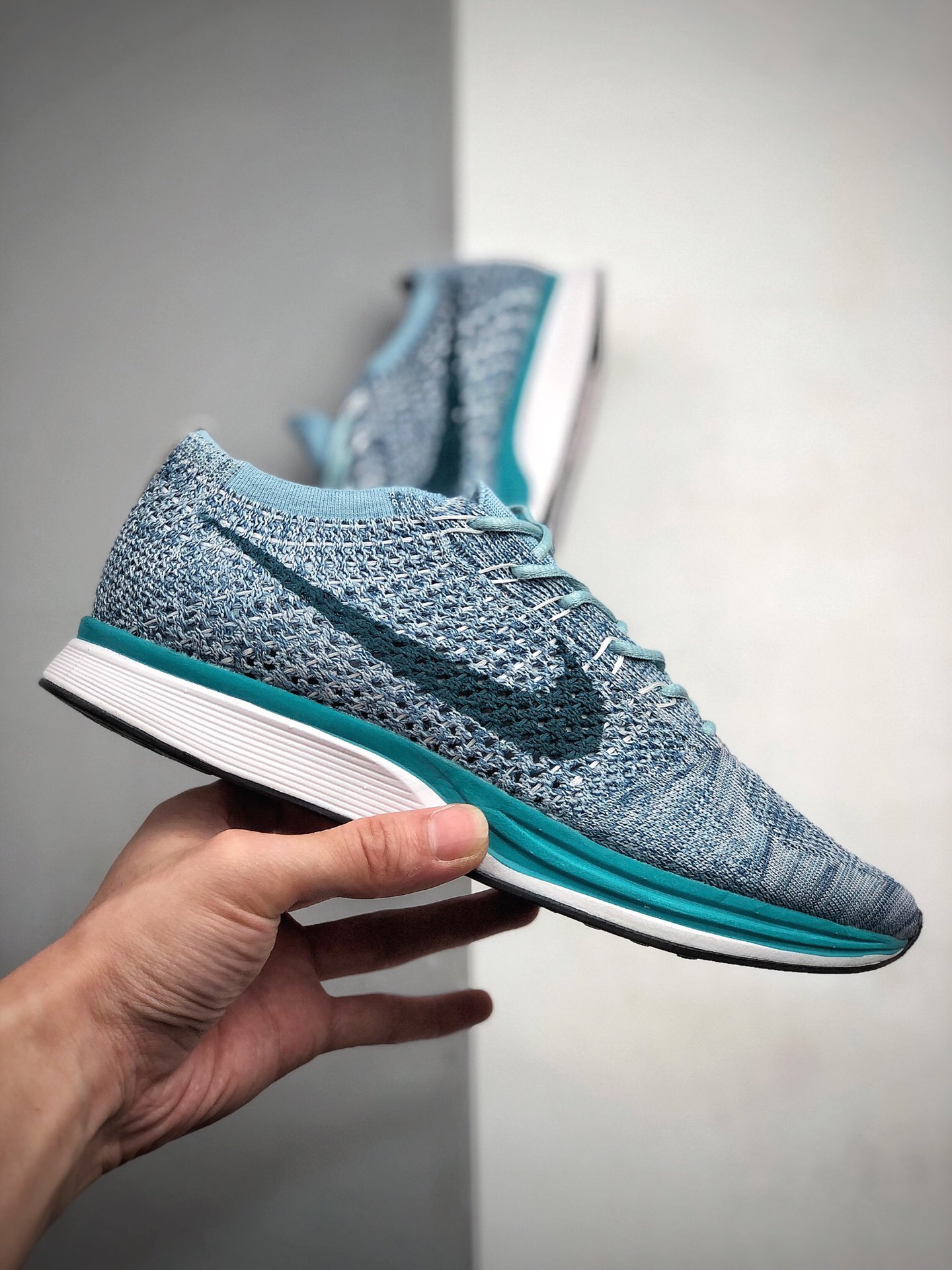 240  公司级 阴阳飞线 瑞瑟 跑鞋 阴阳鞋Nike Flyknit Racer原盒原底原面