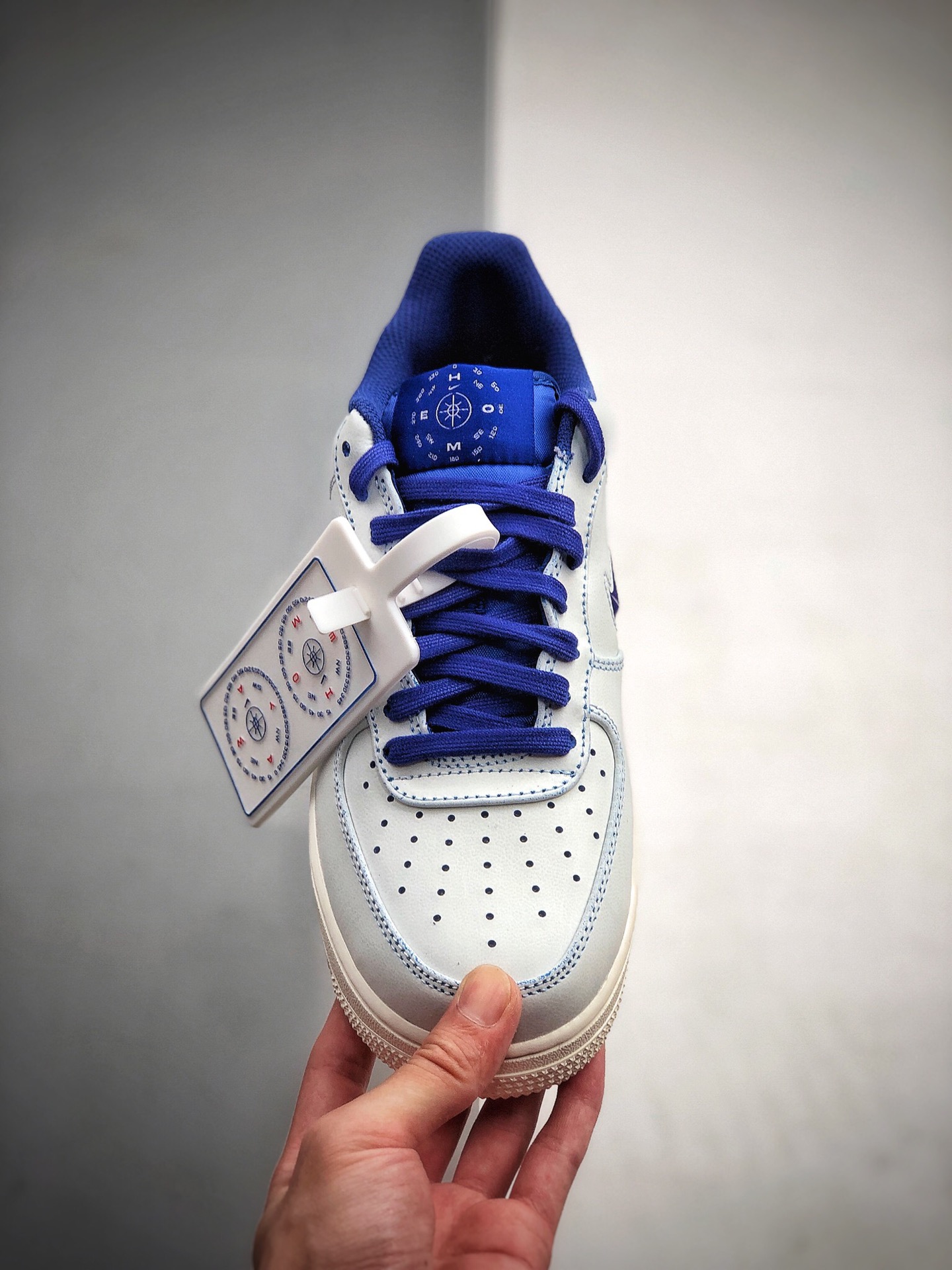 210空军 白蓝小勾 刮刮乐 罗盘图案 空军一号低帮AIR FORCE 1 LOW PREMIUM ”Brush Off Leather”CK4392-100