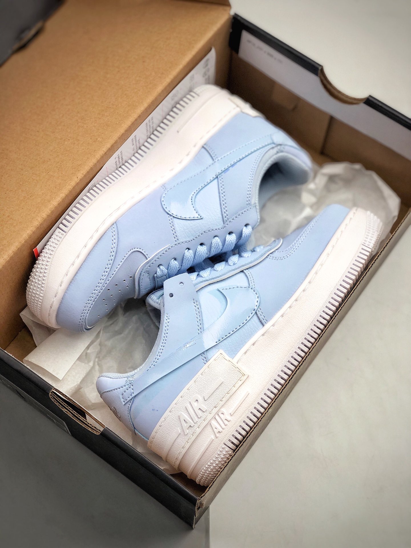 240 Nike WMNS Air Force 1 Shadow 空军一号轻量增高低帮百搭板鞋”拼接马卡龙” CV3020 400
