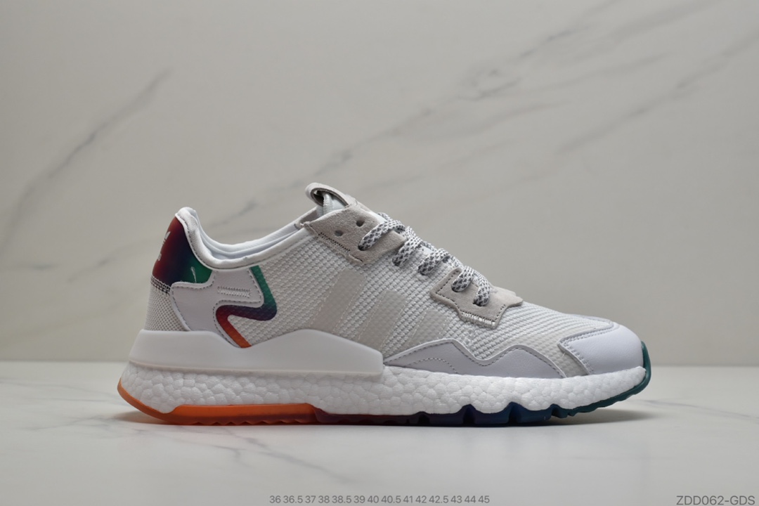 230 公司级阿迪达斯 Adidas Nite Jogger 2019 Boost 金属亮白反光 联名夜行者货号：FV4545