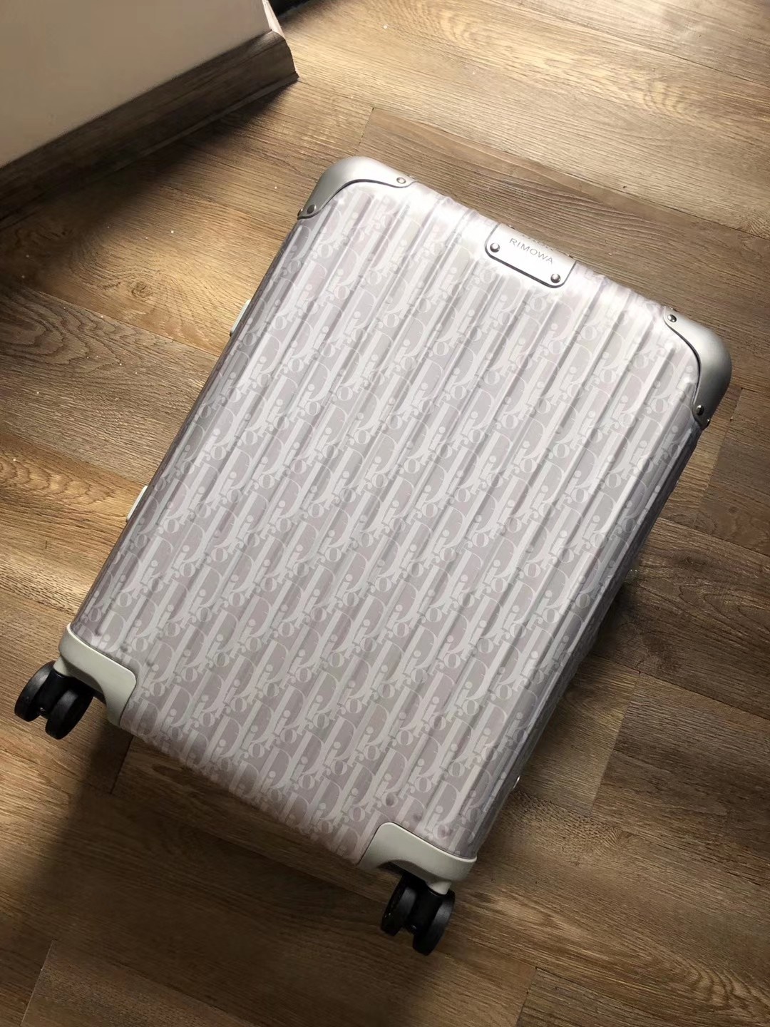 Rimowa x Dior Cabin Suitcase Aluminum Trolley Limited Edition Gray