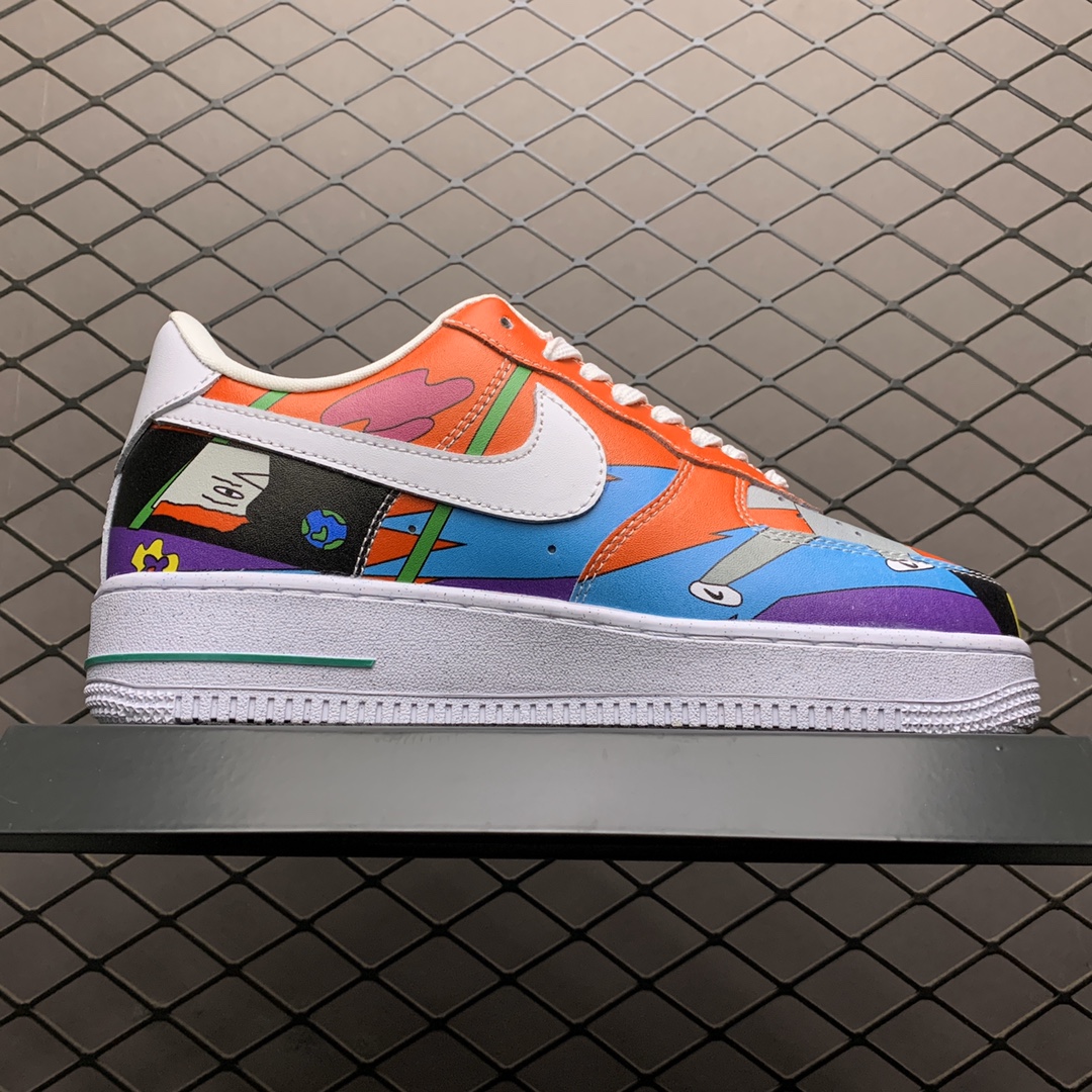 190 新版本 Ruohan Wang x Nike Air Force 1 空军一号低帮运动休闲板鞋 CZ3990-900 华人艺术家联名
