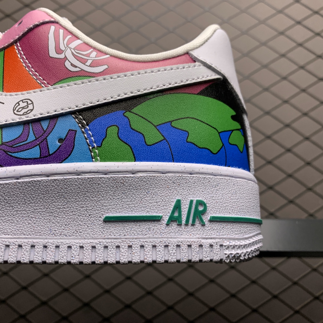 190 新版本 Ruohan Wang x Nike Air Force 1 空军一号低帮运动休闲板鞋 CZ3990-900 华人艺术家联名
