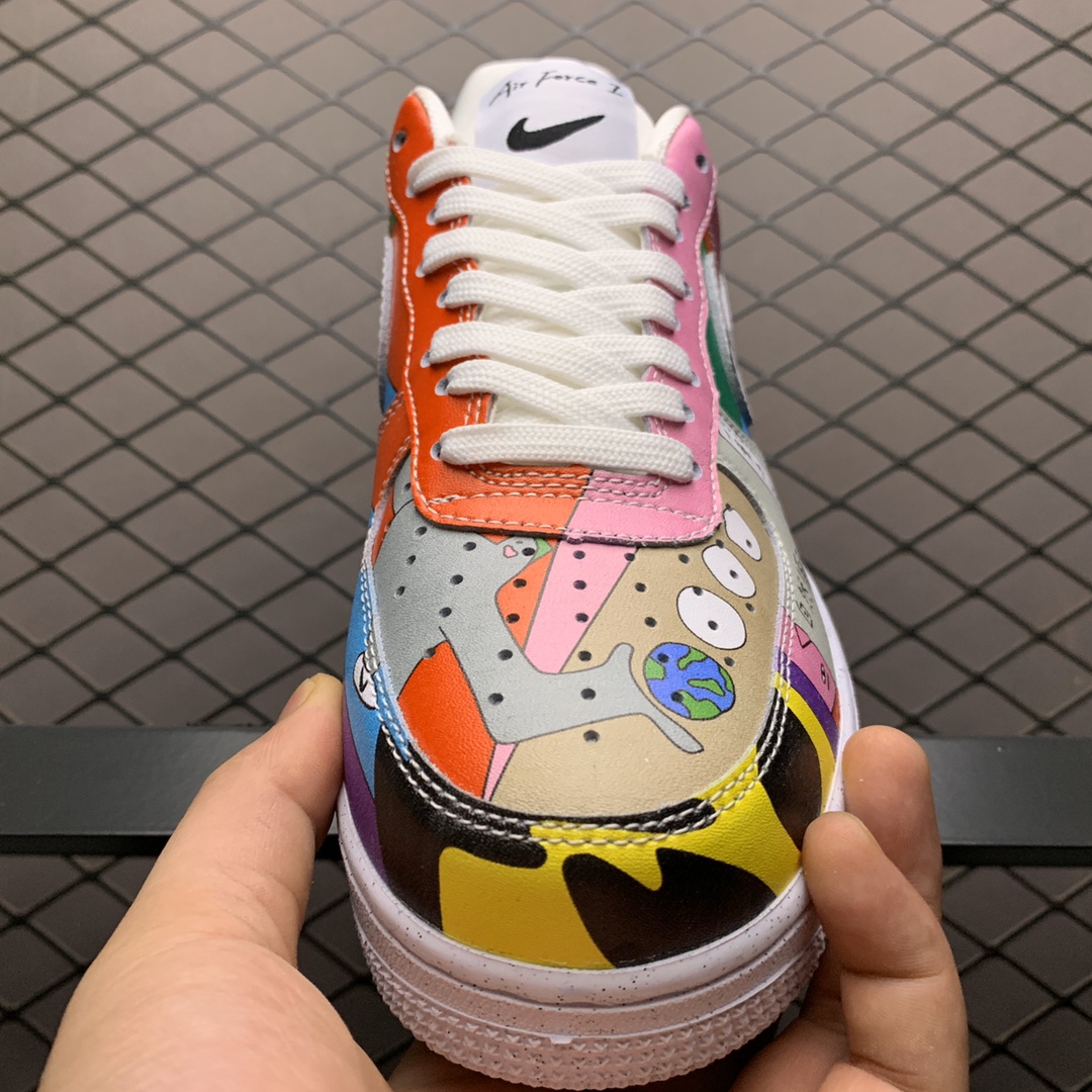190 新版本 Ruohan Wang x Nike Air Force 1 空军一号低帮运动休闲板鞋 CZ3990-900 华人艺术家联名