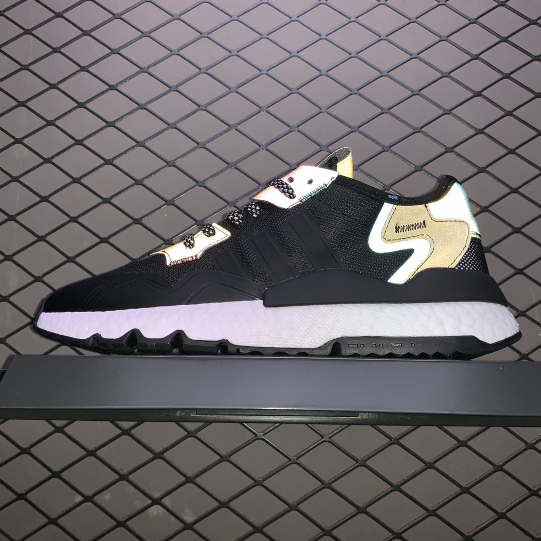 180 Adidas 阿迪达斯 Nite Jogger Boost 夜行者真爆大底复古跑鞋 EF5421