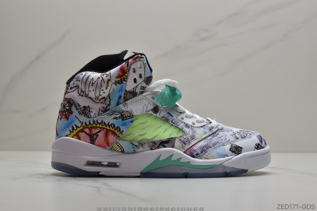 260 公司级Nike Air Jordan 5 AV2405-900 “Wings”涂鸦 3M反光鞋舌AJ5