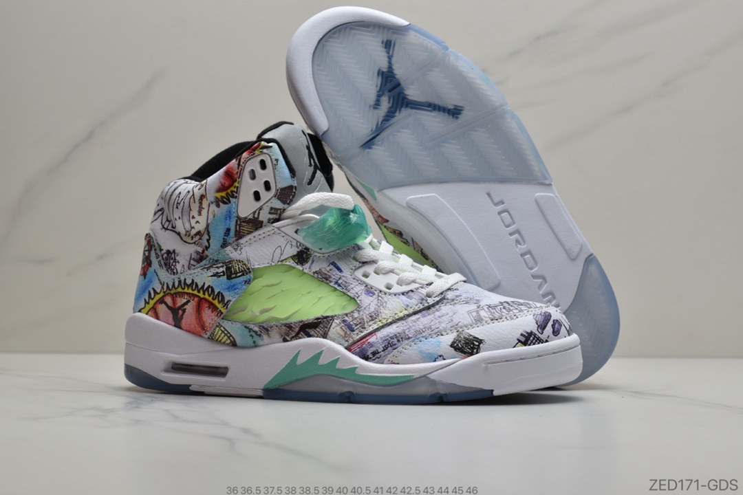260 公司级Nike Air Jordan 5 AV2405-900 “Wings”涂鸦 3M反光鞋舌AJ5