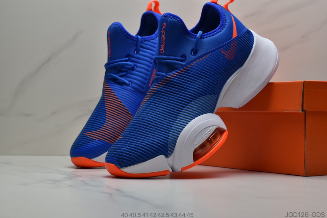 180 2020全新耐克Nike Air Zoom SuperRep超跑代表者健身训练系列轻量弓型运动慢跑鞋“尼克斯蓝白橙”BQ7043-400