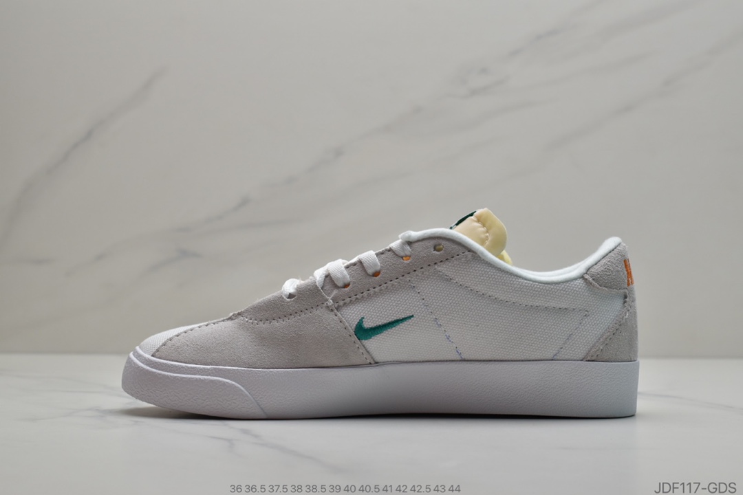 125 耐克Nike SB Zoom Bruin Edge”White/Green/Orange”布莱恩解构系列低帮开拓者休闲运动板鞋“白灰黄绿亮绿小双钩”CD5036-200