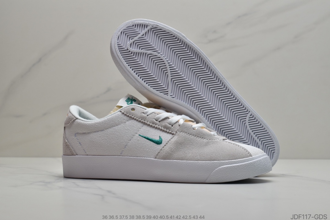 125 耐克Nike SB Zoom Bruin Edge”White/Green/Orange”布莱恩解构系列低帮开拓者休闲运动板鞋“白灰黄绿亮绿小双钩”CD5036-200