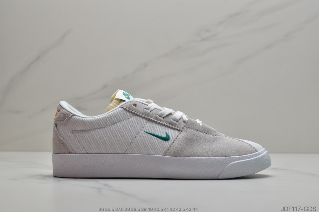 125 耐克Nike SB Zoom Bruin Edge”White/Green/Orange”布莱恩解构系列低帮开拓者休闲运动板鞋“白灰黄绿亮绿小双钩”CD5036-200