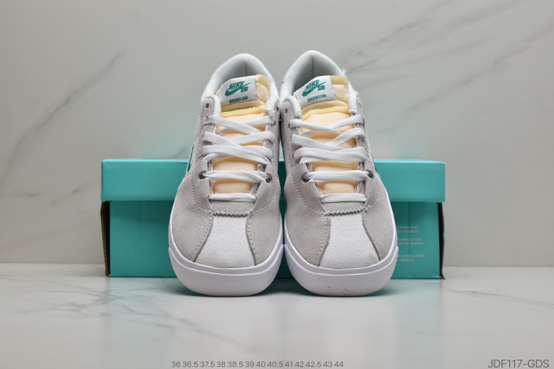 125 耐克Nike SB Zoom Bruin Edge”White/Green/Orange”布莱恩解构系列低帮开拓者休闲运动板鞋“白灰黄绿亮绿小双钩”CD5036-200