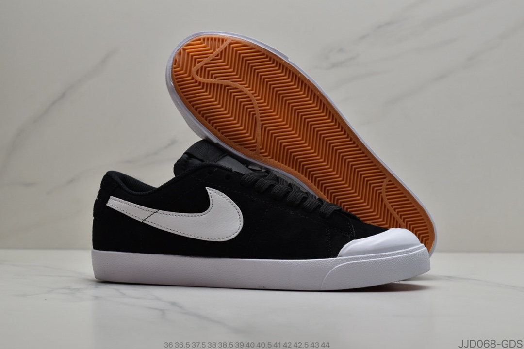 130 耐克/NIKE SB BLAZER ZOOM XT 耐克开拓者系列 开口笑包头低帮滑板鞋 货号：864348-019