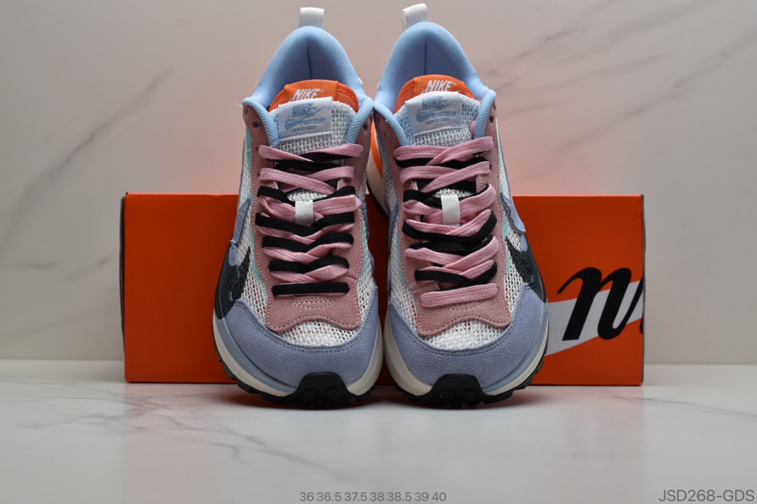 200  日式解构美学联名Sacai x Nike Pegasus Vaporfly”Wine Red/Light Green”改良马拉松解构设计前卫变形三层底休闲慢跑鞋BV0073-305