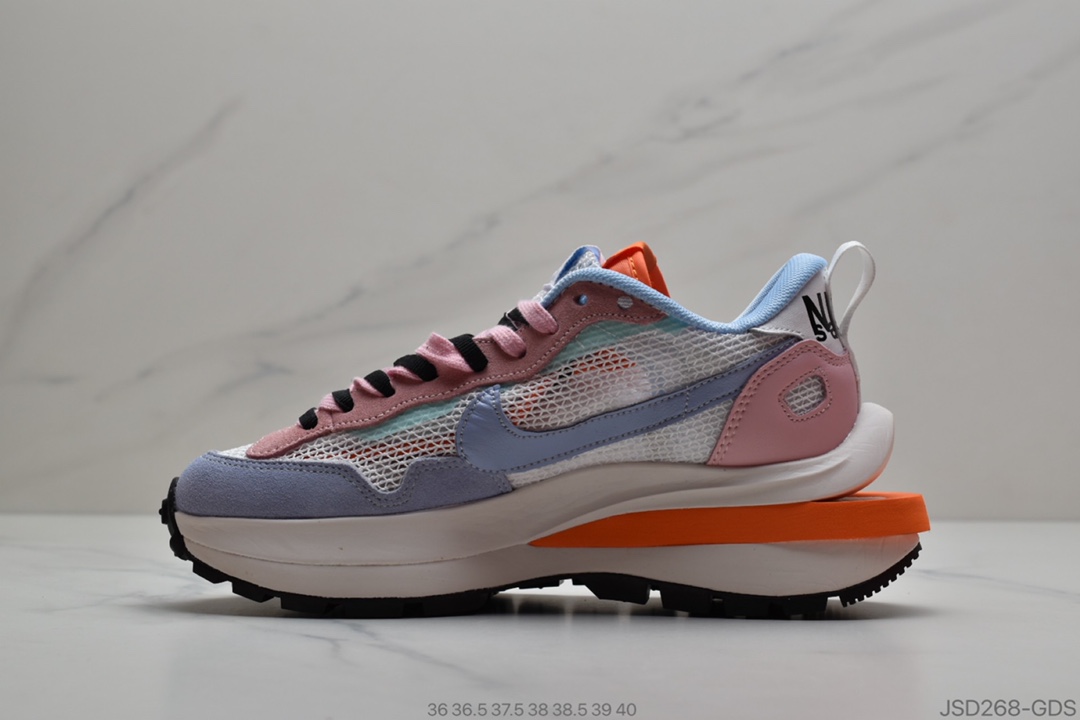 200  日式解构美学联名Sacai x Nike Pegasus Vaporfly”Wine Red/Light Green”改良马拉松解构设计前卫变形三层底休闲慢跑鞋BV0073-305