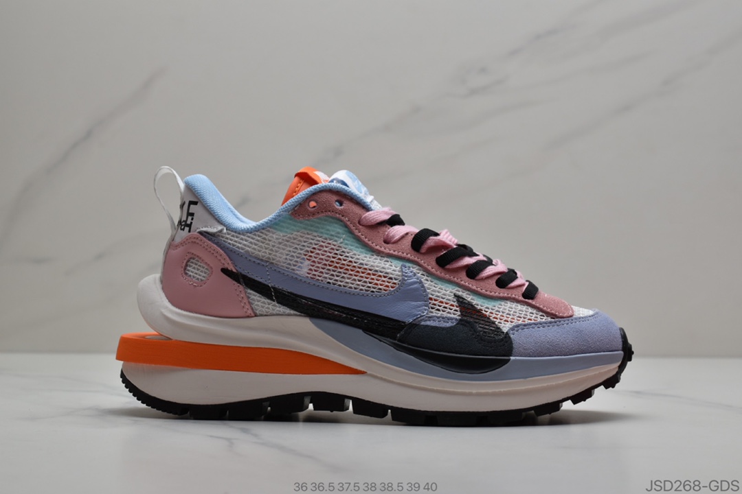 200  日式解构美学联名Sacai x Nike Pegasus Vaporfly”Wine Red/Light Green”改良马拉松解构设计前卫变形三层底休闲慢跑鞋BV0073-305