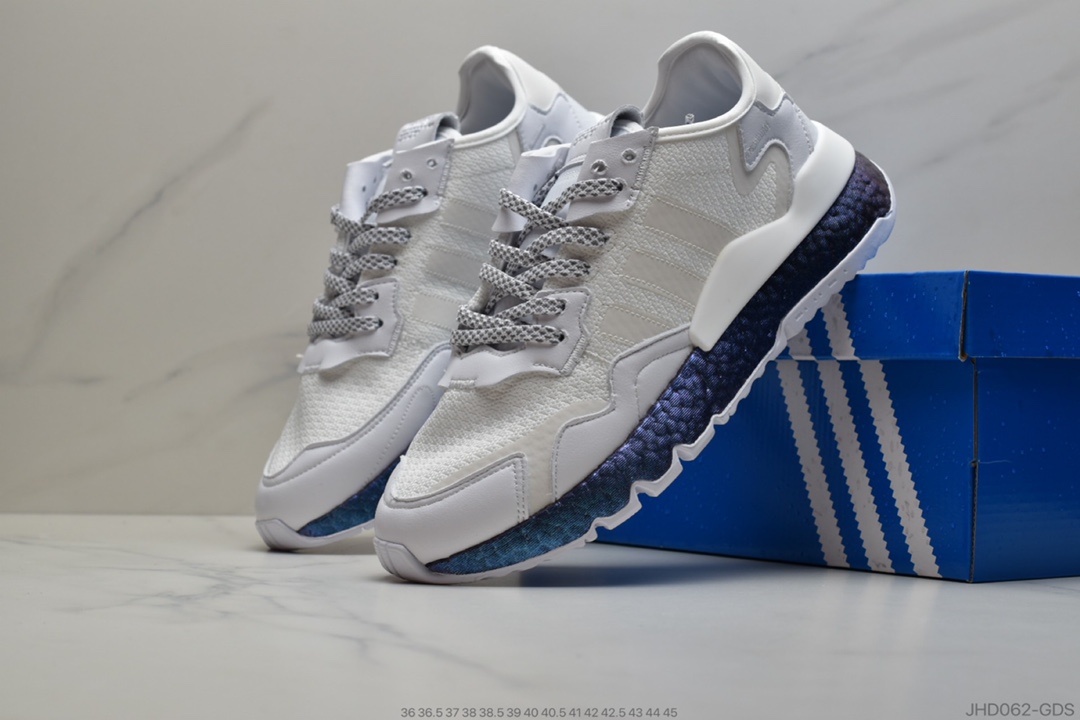 190 公司级 Adidas Nite Jogger 2020 Boost白金 联名夜行者复古跑鞋FV3746