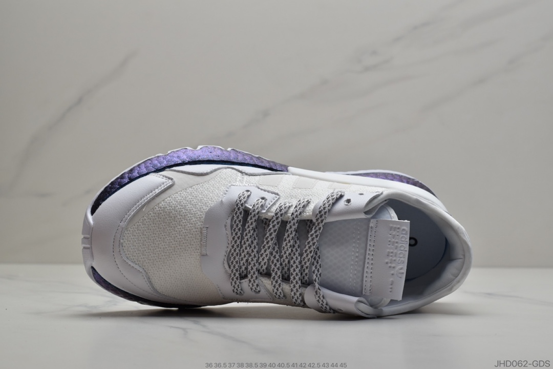 190 公司级 Adidas Nite Jogger 2020 Boost白金 联名夜行者复古跑鞋FV3746