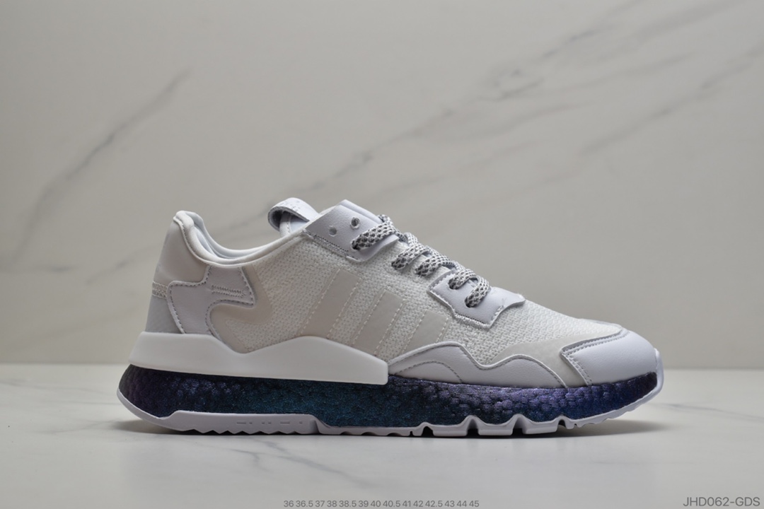 190 公司级 Adidas Nite Jogger 2020 Boost白金 联名夜行者复古跑鞋FV3746