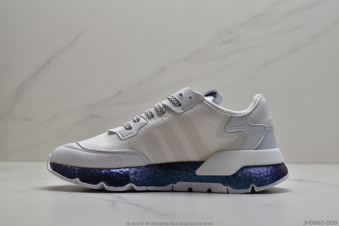 190 公司级 Adidas Nite Jogger 2020 Boost白金 联名夜行者复古跑鞋FV3746