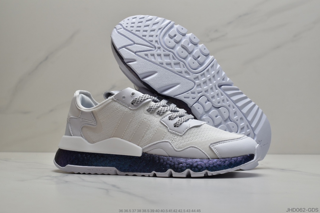 190 公司级 Adidas Nite Jogger 2020 Boost白金 联名夜行者复古跑鞋FV3746