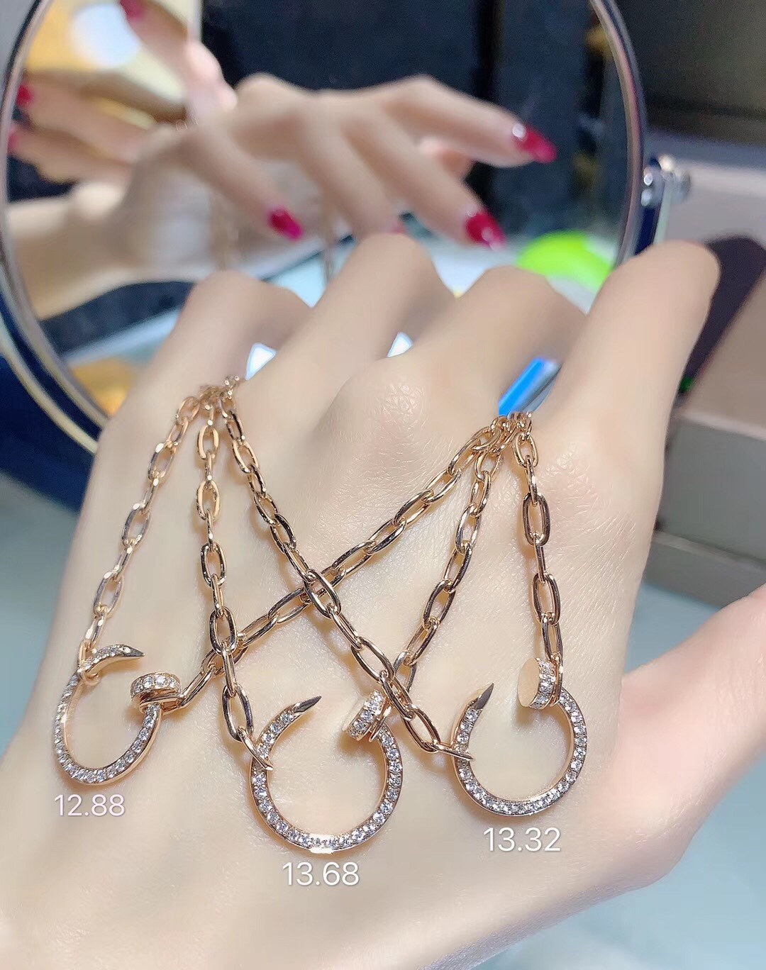 Cartier Collier à double anneau CNC gravé avec précision chaîne italienne sur mesure - qualité supérieure