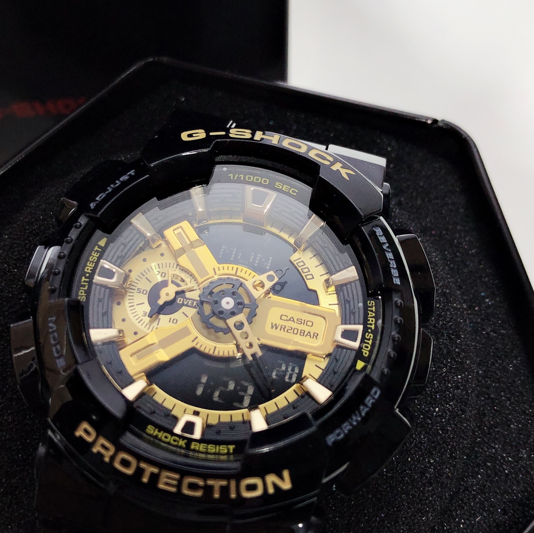 Zenium Casio G-SHOCK Sports Watch: Fashionable, Multifunctional, Waterproof, Black Gold Design - 图片 5