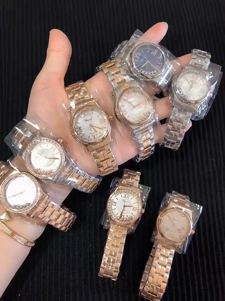 Chopard 萧邦快乐钻钢带款女表，尺寸:30mm