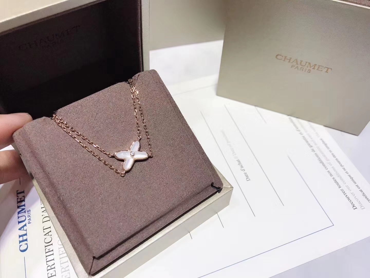 NO:101312,CHAMUT Paris Double Layer Cross Bracelet Natural White Mother Shell Bracelet Platinum/Rose Gold, Shangmei, bracelet19860909CHAMUT尚美巴黎双层 交叉 手链 天然白母贝 贝壳手链 白金/玫金,尚美,bracelet,Jewelry