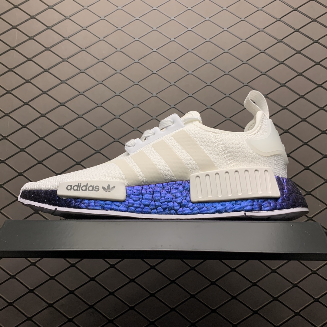 200 Adidas 阿迪达斯 NMD Boost 爆米花超弹中底 FV5344 针织网面休闲跑步鞋