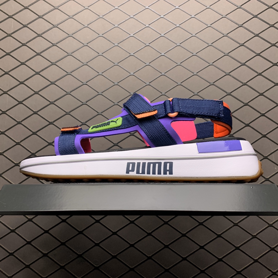 160 Puma 彪马 Future Rider 魔术贴撞色 夏季休闲凉鞋 371964-03