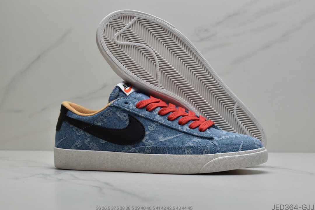 150 Nike Blazer Mid x Levi's Strauss 开拓者李维斯特牛仔 高帮百搭休闲运动板鞋BQ4808-600