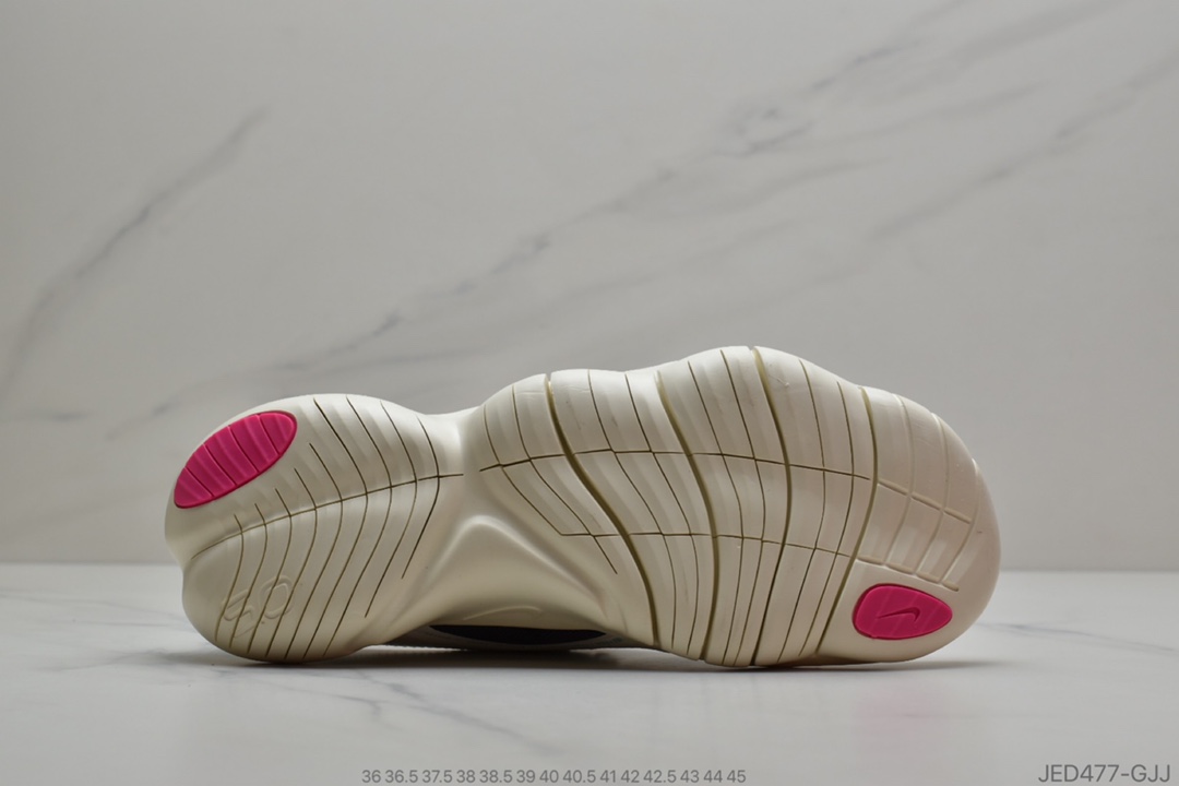 150 公司级 赤足5.0 灰橙 NIKE FREE RN 黑白 2020款 赤足轻便跑鞋 功能赤足大底针织弹性原面 货号：AQ1316 101