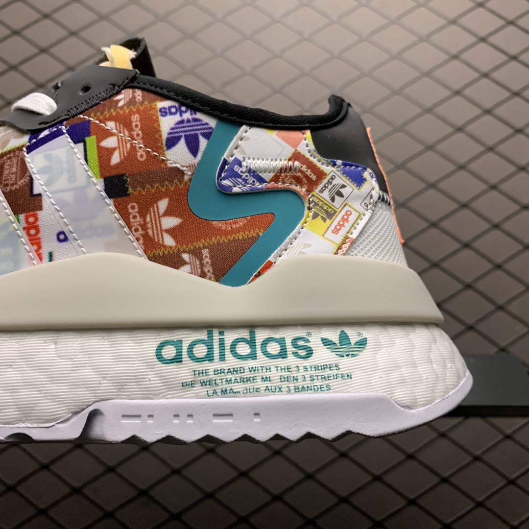 200 Adidas 阿迪达斯 Nite Jogger Boost 夜行者真爆大底复古跑鞋 EF3848