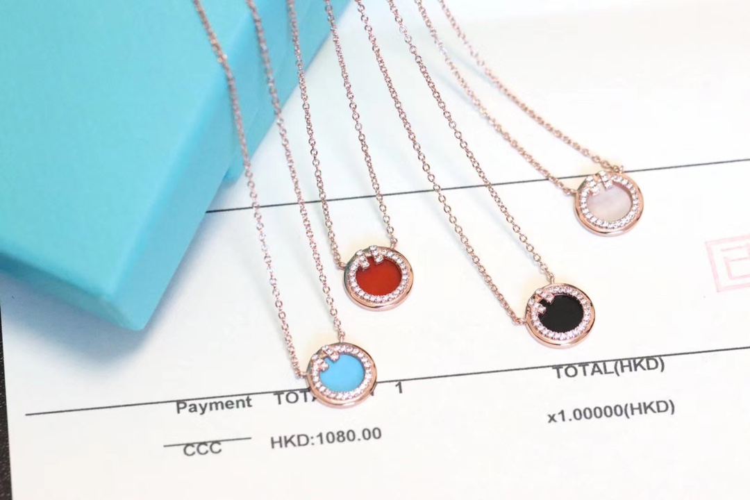 Tiffany & Co. T家 2020新款圆圈双T 锁骨项链