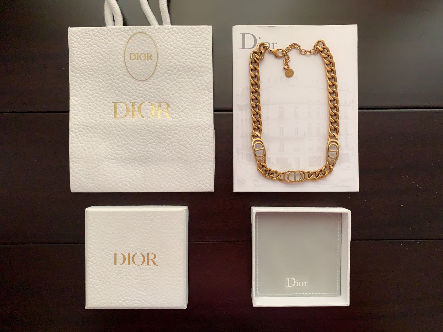 D*or 新款🆕🆕古金cd复古项链 一致黄铜材质 2