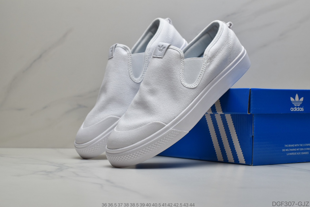 85 阿迪达斯 Adidas Nizza Slipon M 校园潮流帆布鞋