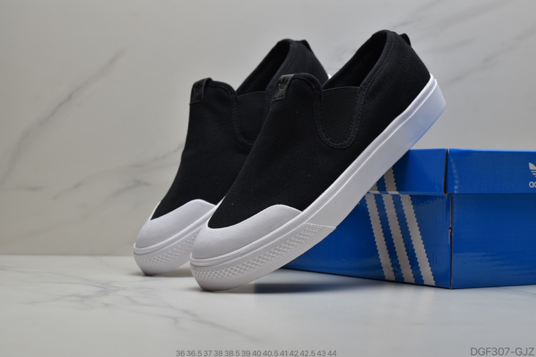 85 阿迪达斯 Adidas Nizza Slipon M 校园潮流帆布鞋