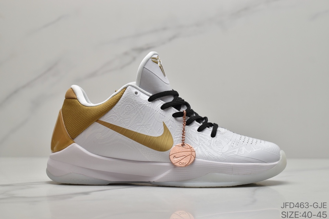 170 耐克Nike Zoom Kobe ZK5 Protro”Big Stage/Parade”科比5代复刻实战运动低帮文化篮球鞋“黑白金鸳鸯涂鸦”CT8014-100