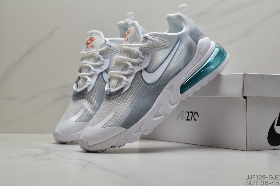 135 耐克Nike Air Max 270 React SE'Bubble Pack Smoke Grey/Multi'270瑞亚赛车系列后半掌气垫百搭运动慢跑鞋货号：CJ0620 600