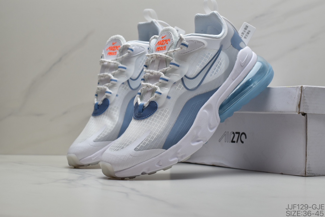 135 耐克Nike Air Max 270 React SE'Bubble Pack Smoke Grey/Multi'270瑞亚赛车系列后半掌气垫百搭运动慢跑鞋货号：CJ0620 600