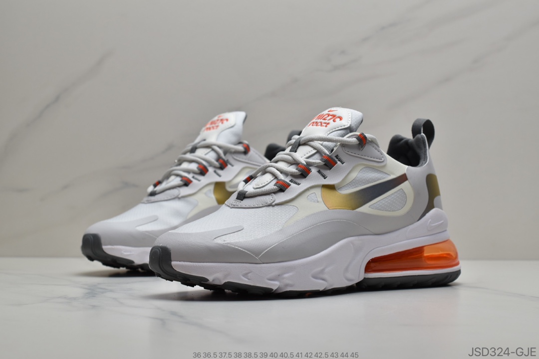 200 公司级耐克NIKE AIR MAX 270 React 半掌气垫跑步鞋 货号：CT1264-104 CW00630-100 CT5064-100 CD6615-100