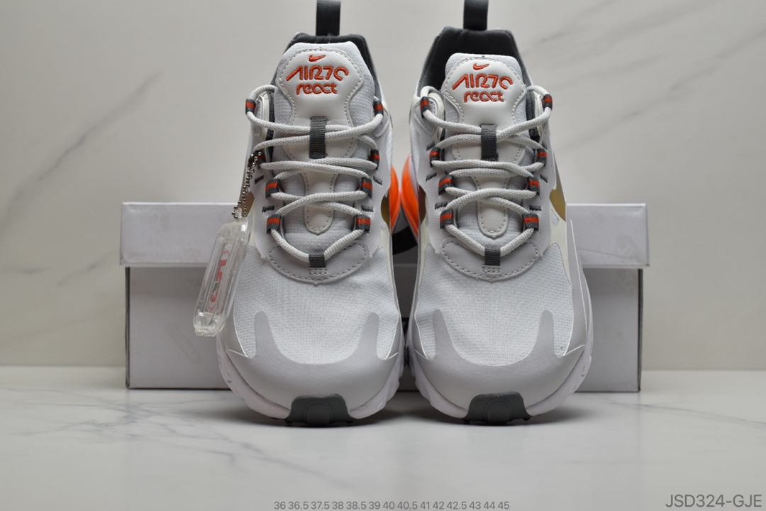 200 公司级耐克NIKE AIR MAX 270 React 半掌气垫跑步鞋 货号：CT1264-104 CW00630-100 CT5064-100 CD6615-100