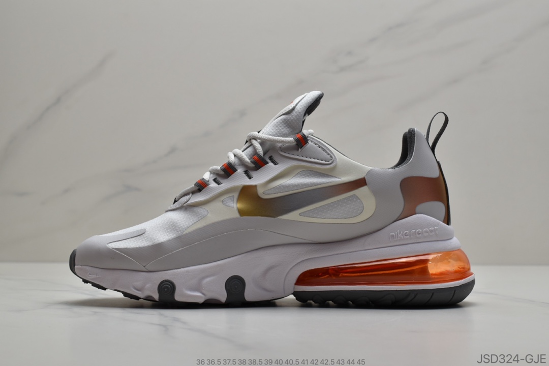 200 公司级耐克NIKE AIR MAX 270 React 半掌气垫跑步鞋 货号：CT1264-104 CW00630-100 CT5064-100 CD6615-100