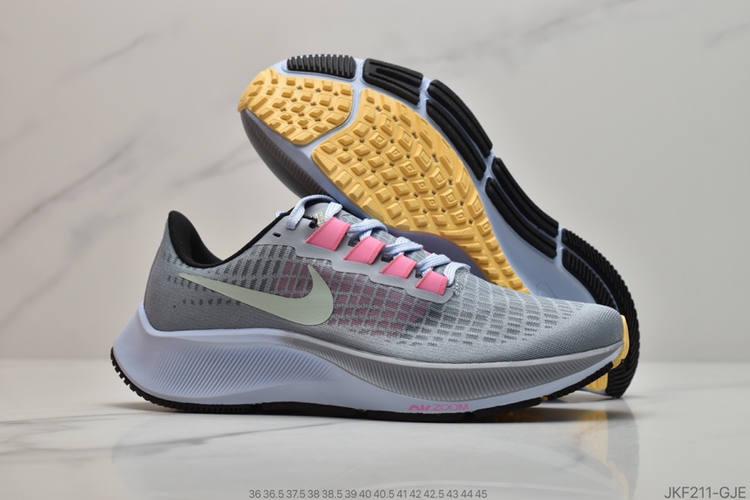 165 公司级 耐克NIKE Zoom Pegasus 37 Turbo 2登月37代 透气缓震疾速跑鞋 货号:BQ9646-101