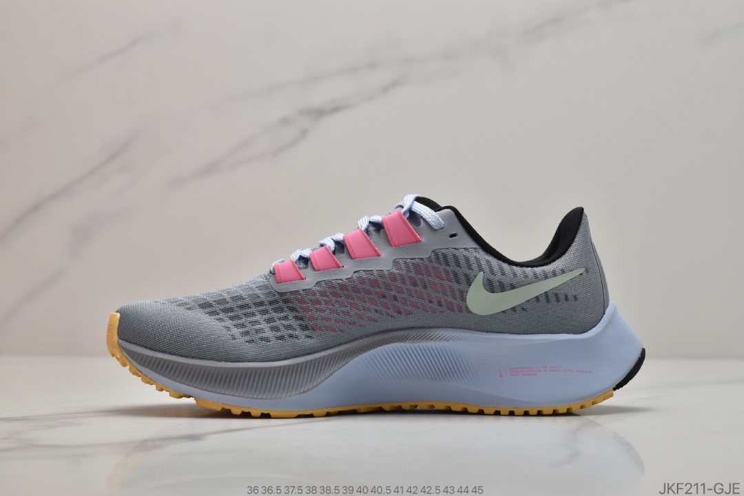 165 公司级 耐克NIKE Zoom Pegasus 37 Turbo 2登月37代 透气缓震疾速跑鞋 货号:BQ9646-101