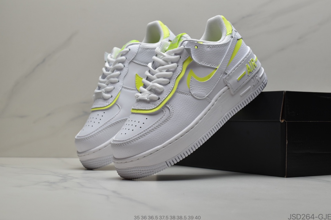 200 Nike Air Force 1 Shadow ”Tropical Twist”拼接马卡龙糖果绿  货号：CI0919-104