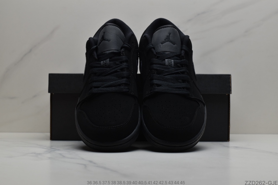 250 公司级乔丹低帮AJ1 麂皮 黑魂 黑武士Air Jordan 1 AJ1低帮553558 056
