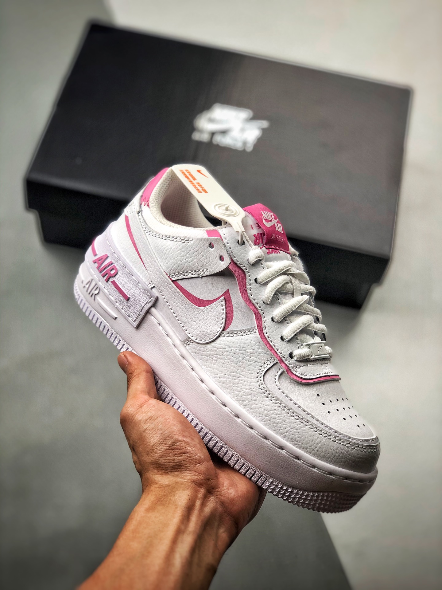 Oferta especial 👋👋 Air Force 1 Shadow combinado, ligero, plataforma, zapatillas casuales bajas, macaron, diseño decon…