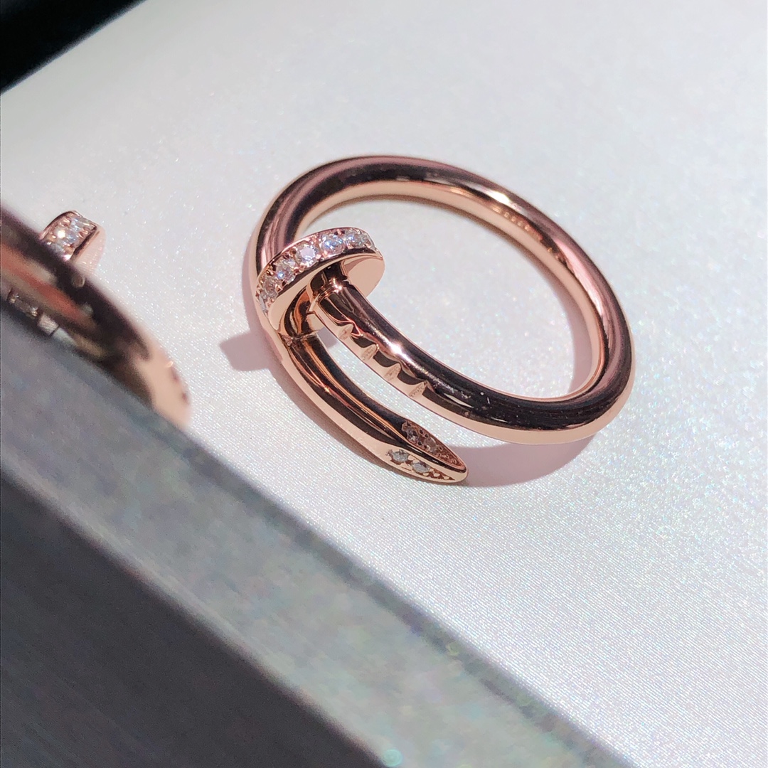 NO:102763,New style, super multi-person requested version of the style Kajia Nail Ring Rose Gold 50#52#54#56#58#, Cartier Ring, cartier,ring19860909新款 超级多人要求起版的款式 卡家 钉子戒指 玫金 50#52#54#56#58#,卡地亚戒指,cartier,ring,Jewelry